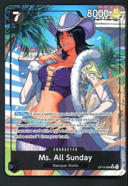 One Piece TCG OP14-084 Ms. All Sunday Super Rare Foil ALT ART - Image 1