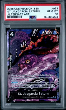2025 ONE PIECE OP13-CARRYING ON HIS WILL #083 ST. JAYGARCIA SATURN PSA 10 - Image 1