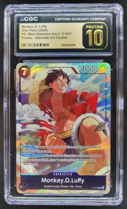 2025 ONE PIECE MONKEY D. LUFFY PROMO ALT ART P-075 CGC 10 PRISTINE E PT - Image 1