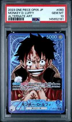2023 ONE PIECE JAPANESE OP05-AWAKENING OF THE NEW ERA MONKEY D. LUFFY PSA 10 - Image 1