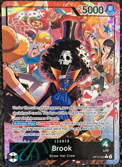 OP15-022 Brook Alt Art Leader Adventure on Kami’s Island One Piece TCG English - Image 1