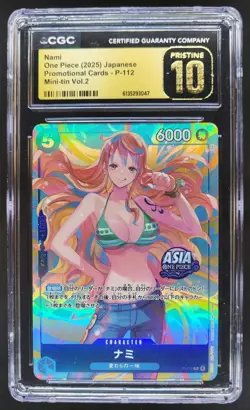 2025 ONE PIECE JP NAMI PROMO P-112 MINI-TIN CGC 10 PRISTINE E PT - Image 1