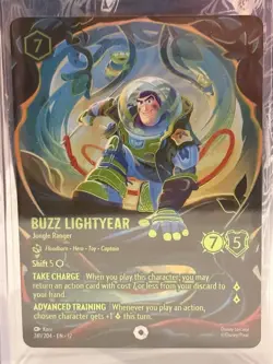 Disney Lorcana TCG Buzz Lightyear Jungle Ranger ICONIC Character Card 241/204 - Image 1