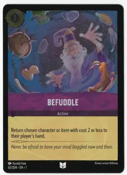 Disney Lorcana Befuddle 62/204 Cold Foil The First Chapter Uncommon - Image 1