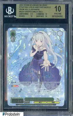 2024 Weiss Schwarz Re: Zero Life/Another World JPN V.3 RZS116027EX Emilia BGS 10 - Image 1
