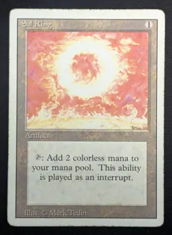 MTG Sol Ring- DAMAGED -3rd Edition Magic the Gathering Card - Image 1
