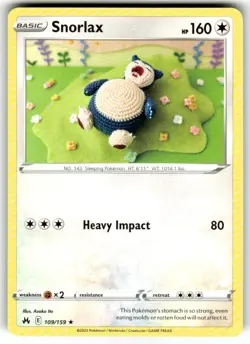 Snorlax 109/159 NM Pokemon Card Crown Zenith - Image 1