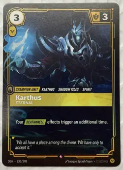 Riftbound TCG Karthus - Eternal 236/298 Origins NM + Free Extra Cards (Random) - Image 1