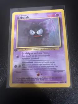 Pokemon Card - Gastly Nebulak German 1st Edition Base Set 50/102 Common - Image 1