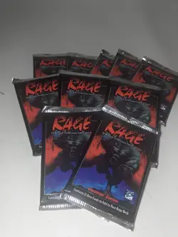 Rage The Werewolf: The Apocalypse Unlimited 10 Sealed Booster Packs Card Game - Image 1