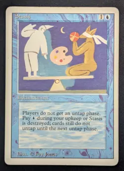 MTG Stasis- DAMAGED- 3rd Edition/Revised Magic the Gathering Card - Image 1