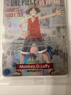 One Piece Monkey D. Luffy US College Basketball SEALED Promo Card RUTGERS - Image 5