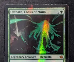 MTG FOIL Omnath, Locus of Mana- DAMAGED -FTV: Legends Magic the Gathering Card - Image 3