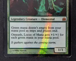 MTG FOIL Omnath, Locus of Mana- DAMAGED -FTV: Legends Magic the Gathering Card - Image 4