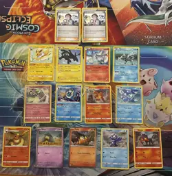 Pokemon Card Lot Cracked Ice & Cosmos Holo Fire Lugia Reshiram Eevee 40 Cards - Image 3