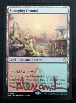 MTG Stomping Ground- SIGNED -Ravnica Remastered Magic the Gathering Card #289 - Image 1