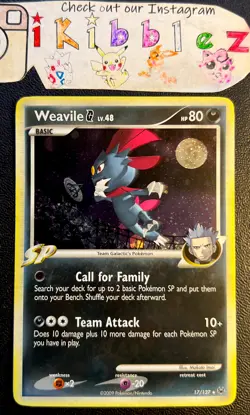 Weavile G 17/127 LV. 48 NM Holo Rare Vintage Platinum Pokemon Card! - Image 1