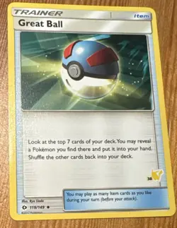 Great Ball Trainer Pokemon Item Card - Image 1