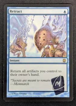 MTG Retract- SIGNED -Darksteel Magic the Gathering Card #032 - Image 1