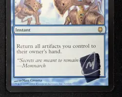 MTG Retract- SIGNED -Darksteel Magic the Gathering Card #032 - Image 4
