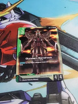 Gundam Sandrock - Gundam Card Game #GD01-028 R - NM Foil Newtype Rising - Image 3