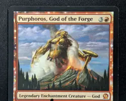 MTG Purphoros, God of the Forge- SIGNED -Theros Magic the Gathering Card #135 - Image 3