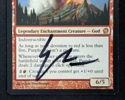 MTG Purphoros, God of the Forge- SIGNED -Theros Magic the Gathering Card #135 - Image 4