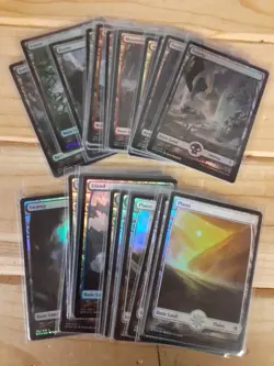 MTG Battle for Zendikar (BFZ) 24 Card FOIL Full Art Basic Land Complete Set - NM - Image 1