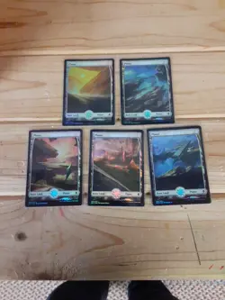 MTG Battle for Zendikar (BFZ) 24 Card FOIL Full Art Basic Land Complete Set - NM - Image 2