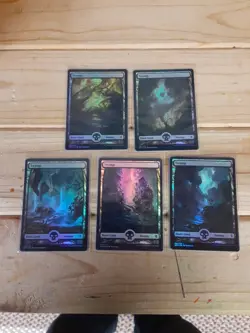 MTG Battle for Zendikar (BFZ) 24 Card FOIL Full Art Basic Land Complete Set - NM - Image 4