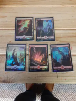 MTG Battle for Zendikar (BFZ) 24 Card FOIL Full Art Basic Land Complete Set - NM - Image 5