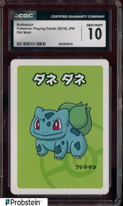 2019 Pokemon Playing Cards Japanese Old Maid Bulbasaur CGC 10 GEM MINT - Image 1