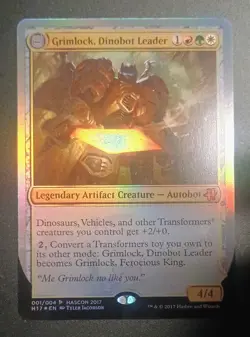Grimlock, Dinobot Leader Media Promos (MEDIA) H17 001 EN MTG Magic FOIL - Image 1