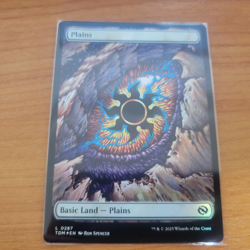 Plains 0287 FOIL MTG Tarkir: Dragonstorm Land NM Dragon Eye Full Art Magic - Image 1