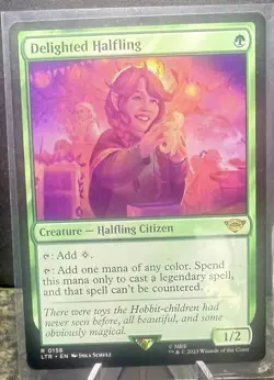 Delighted Halfling #158 Lord of the Rings LTR Magic MTG - Image 1