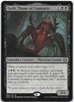 Geth, Thane of Contracts R Phyrexia: All Will Be One 95 NM - Image 1