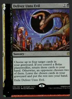 ***FOIL Deliver Unto Evil NFC Miscut*** MTG War of the Spark Magic Kid Icarus - Image 1