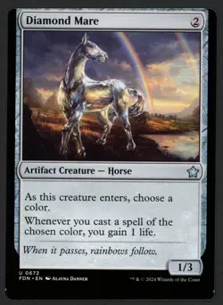 ***Diamond Mare Miscut*** MTG Foundations Magic Kid Icarus - Image 1