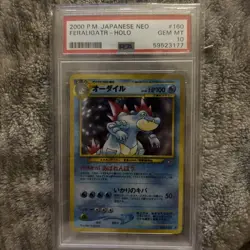 Feraligatr Pokemon 2000 Holo Neo Genesis Japanese 160 PSA 10 - Image 1