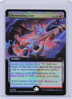 Resonating Lute (Extended Art) Secrets of Strixhaven Foil R0355 - Image 1