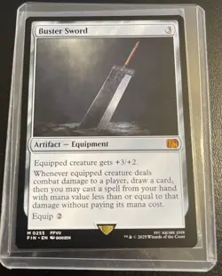 2025 Magic: The Gathering Buster Sword #0255 Mythic Rare Artifact - Image 1