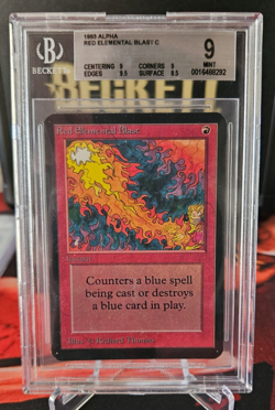 Alpha - Red Elemental Blast - MTG - BGS 9 Mint - B+ - Image 2