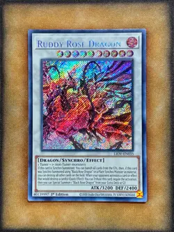 Yugioh Ruddy Rose Dragon LIOV-EN035 Secret Rare 1st Ed NM - Image 1