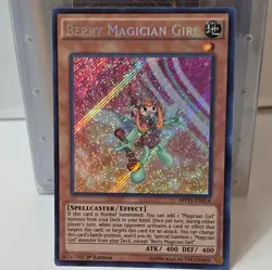 YUGIOH TCG BERRY MAGICIAN GIRL • SECRET RARE • MVP1-ENS14 • 1st EDITION • NM/M - Image 1