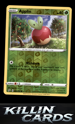 Reverse Holofoil Applin (21) 021/192 Pokemon Common SWSH02: Rebel Clash Card NM - Image 1