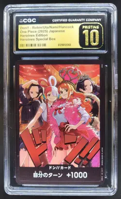 2025 ONE PIECE JP DON!! ROBIN UTA NAMI HANCOCK HEROINES CGC 10 PRISTINE E PT - Image 1