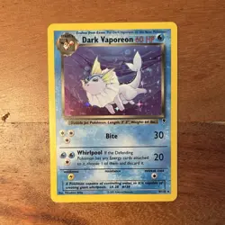 Dark Vaporeon 9/110 Legendary Collection Holo Rare Pokemon TCG Card English HP … - Image 1