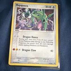 Rayquaza 9/106 Emerald Holo Rare 80 HP Pokemon TCG Card 2005 - Image 1