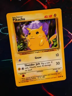 LP/NM Pokemon (E3 Stamp) PIKACHU Card BASE Set 58/102 Yellow Cheeks WOTC Promo#4 - Image 2