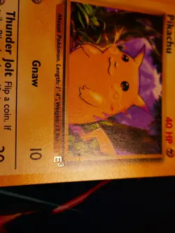 LP/NM Pokemon (E3 Stamp) PIKACHU Card BASE Set 58/102 Yellow Cheeks WOTC Promo#4 - Image 3